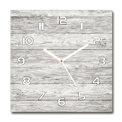 Square wall clock Wooden background