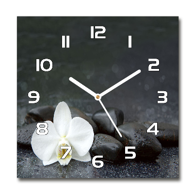 Square wall clock Orchid