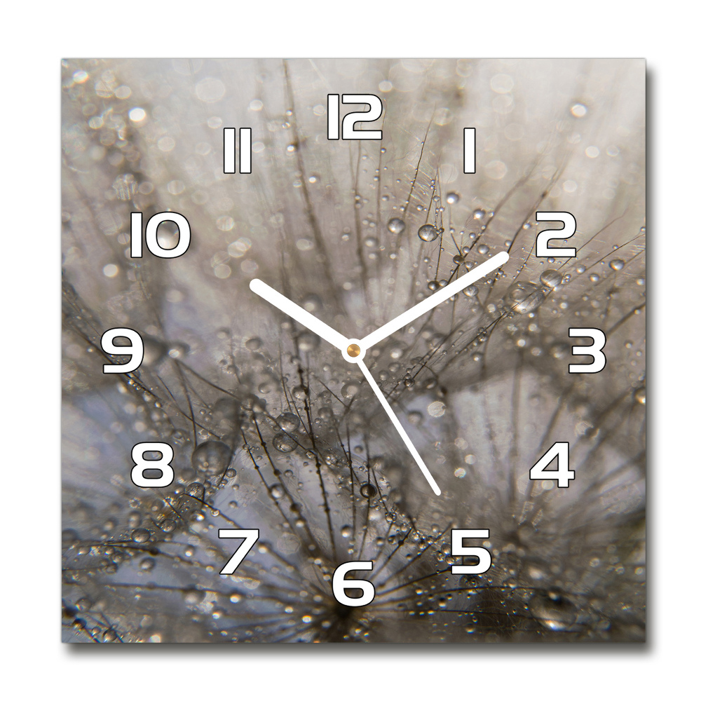 Square kitchen clock Dandelion seeds