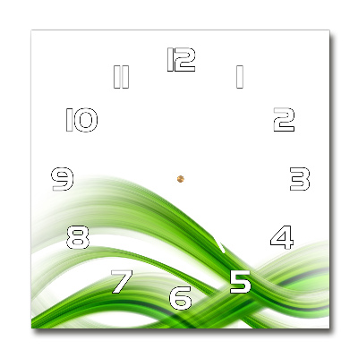 Square wall clock Wave abstraction