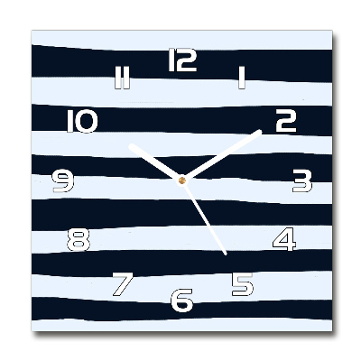 Square wall clock Background with stripes