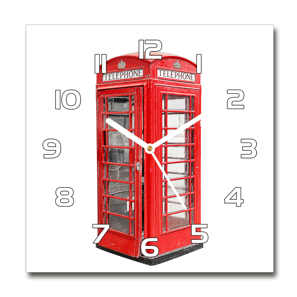 Square kitchen clock telephone booth