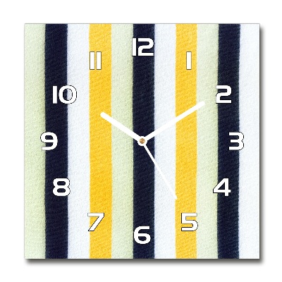 Square glass clock Background with stripes