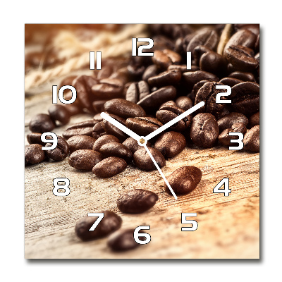 Square wall clock Coffee beans