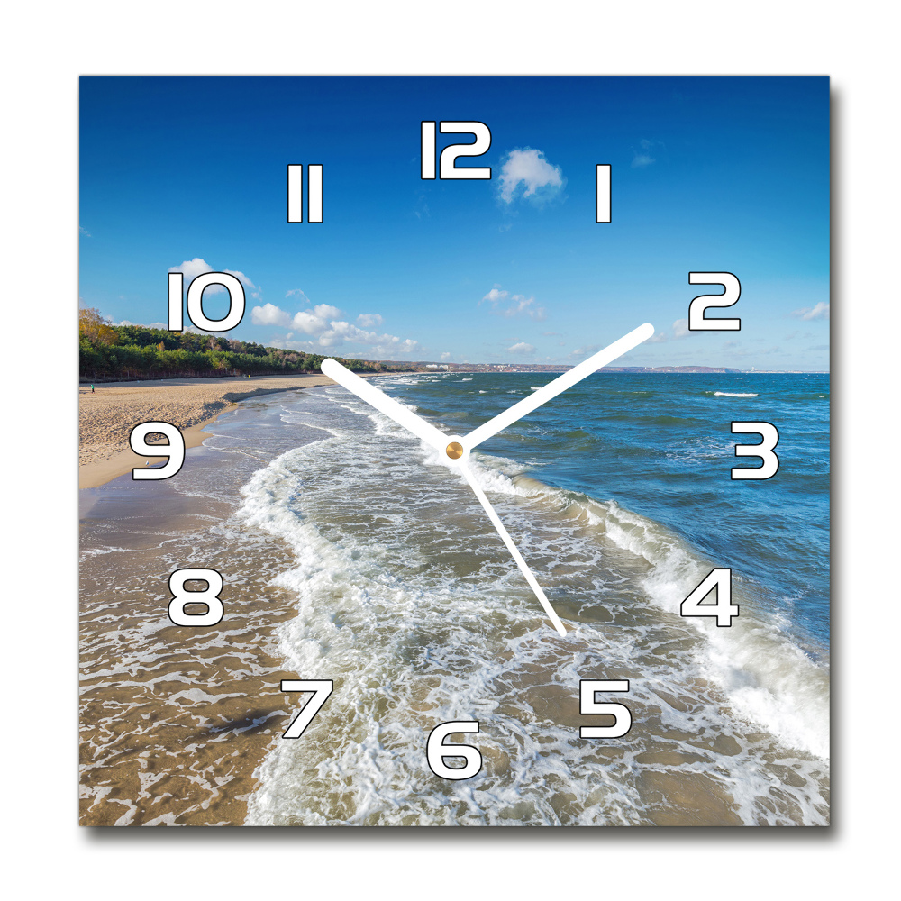 Square wall clock Baltic Sea