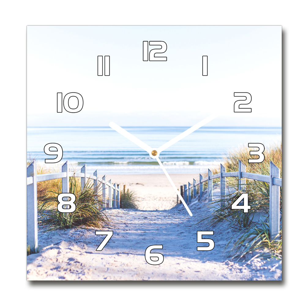 Square wall clock Coastal dunes