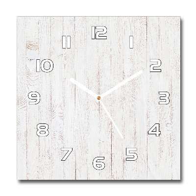 Square wall clock Wooden background