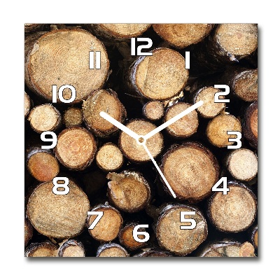 Square wall clock Logs