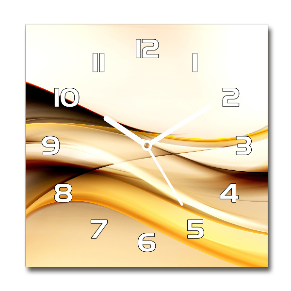 Square kitchen clock Abstract waves