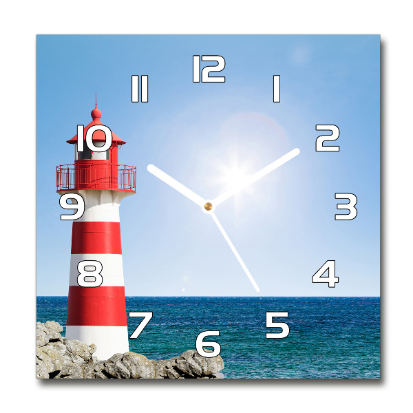 Square kitchen clock Lighthouse