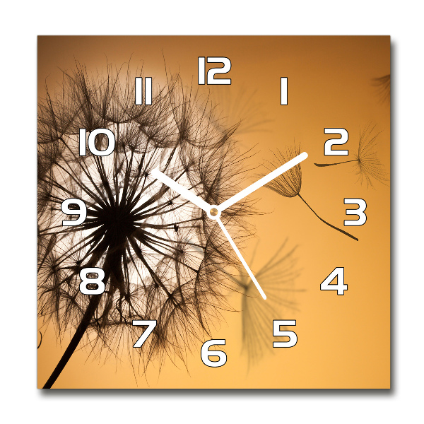 Square wall clock Dandelion