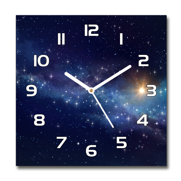 Square wall clock Galaxy