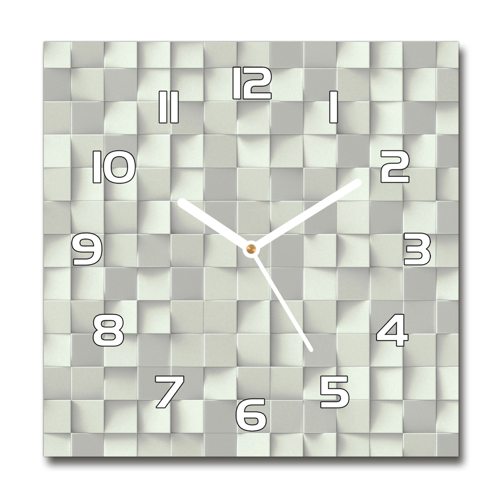 Square wall clock Geometric background