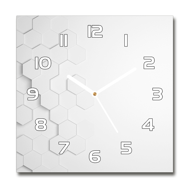 Square wall clock Background hexagon