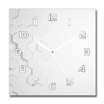 Square wall clock Background hexagon