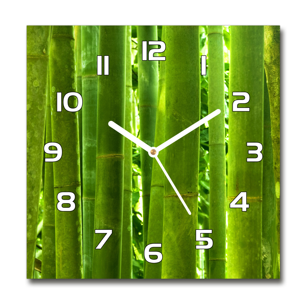 Square wall clock Bamboo