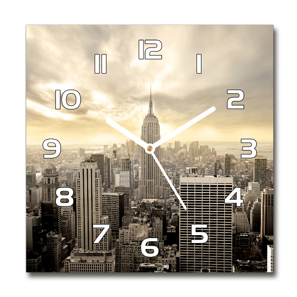 Square kitchen clock Manhattan New York