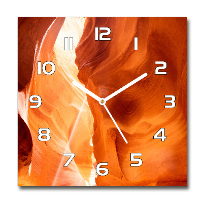 Square glass wall clock Canyon