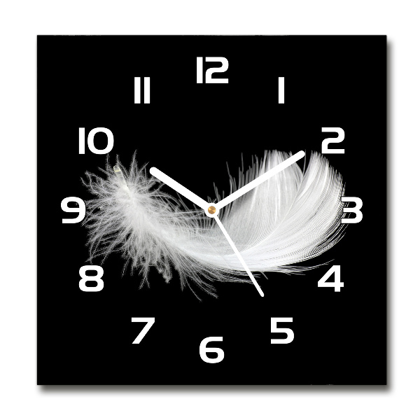 Square wall clock Feather