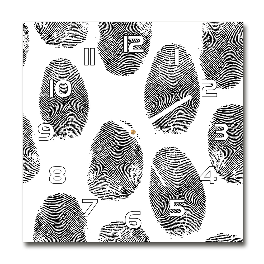 Square kitchen clock Fingerprints