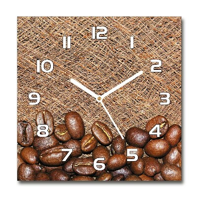 Square wall clock Coffee beans