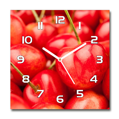 Square kitchen clock Cherry