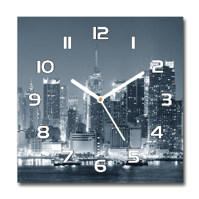 Square wall clock Manhattan New York