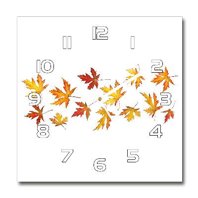 Square kitchen clock Autumn leaves