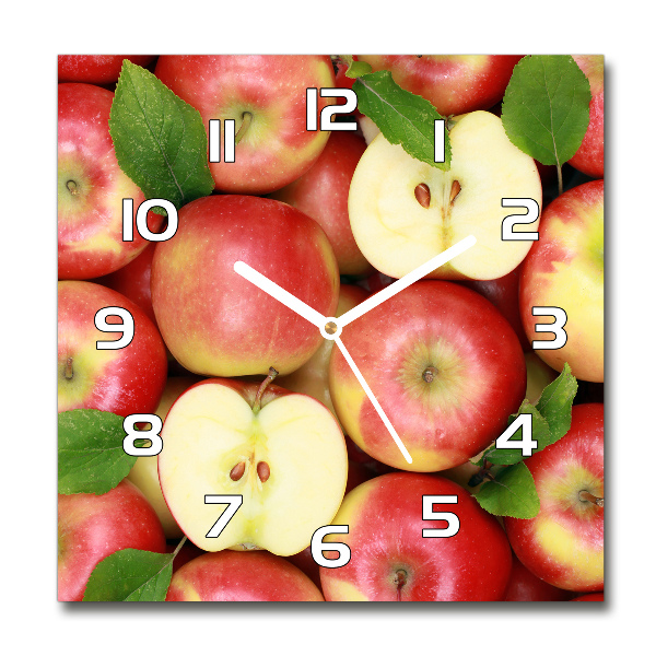 Square wall clock Apples