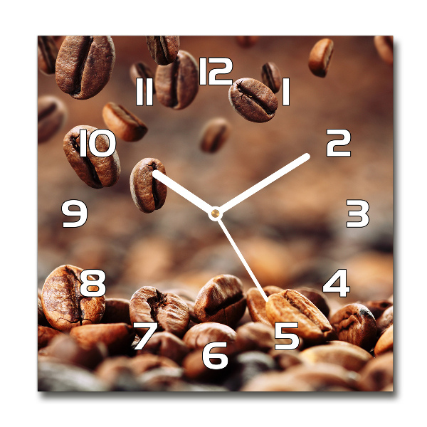 Square wall clock Coffee beans