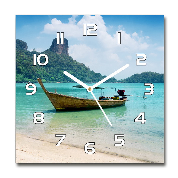 Square kitchen clock Boat