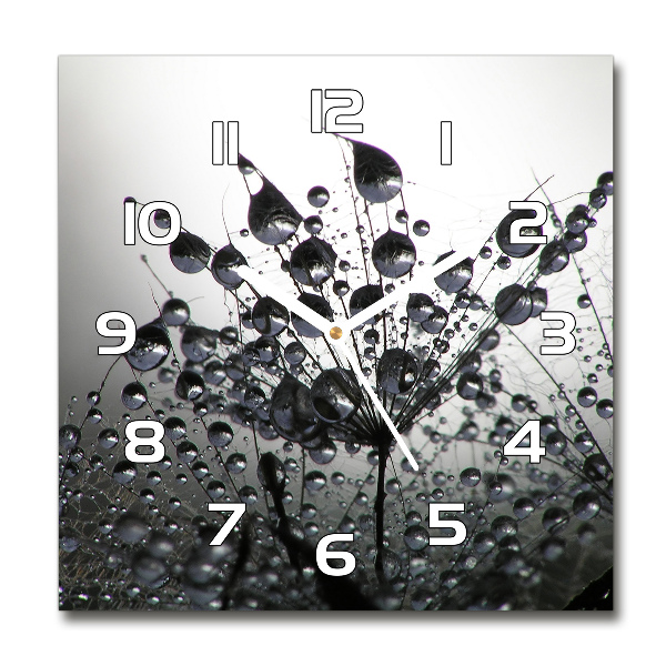 Square wall clock Dandelion seeds