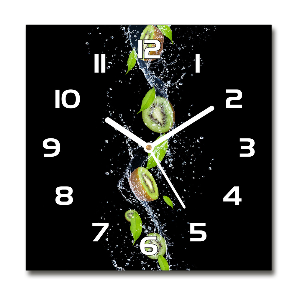 Square wall clock Kiwi and water