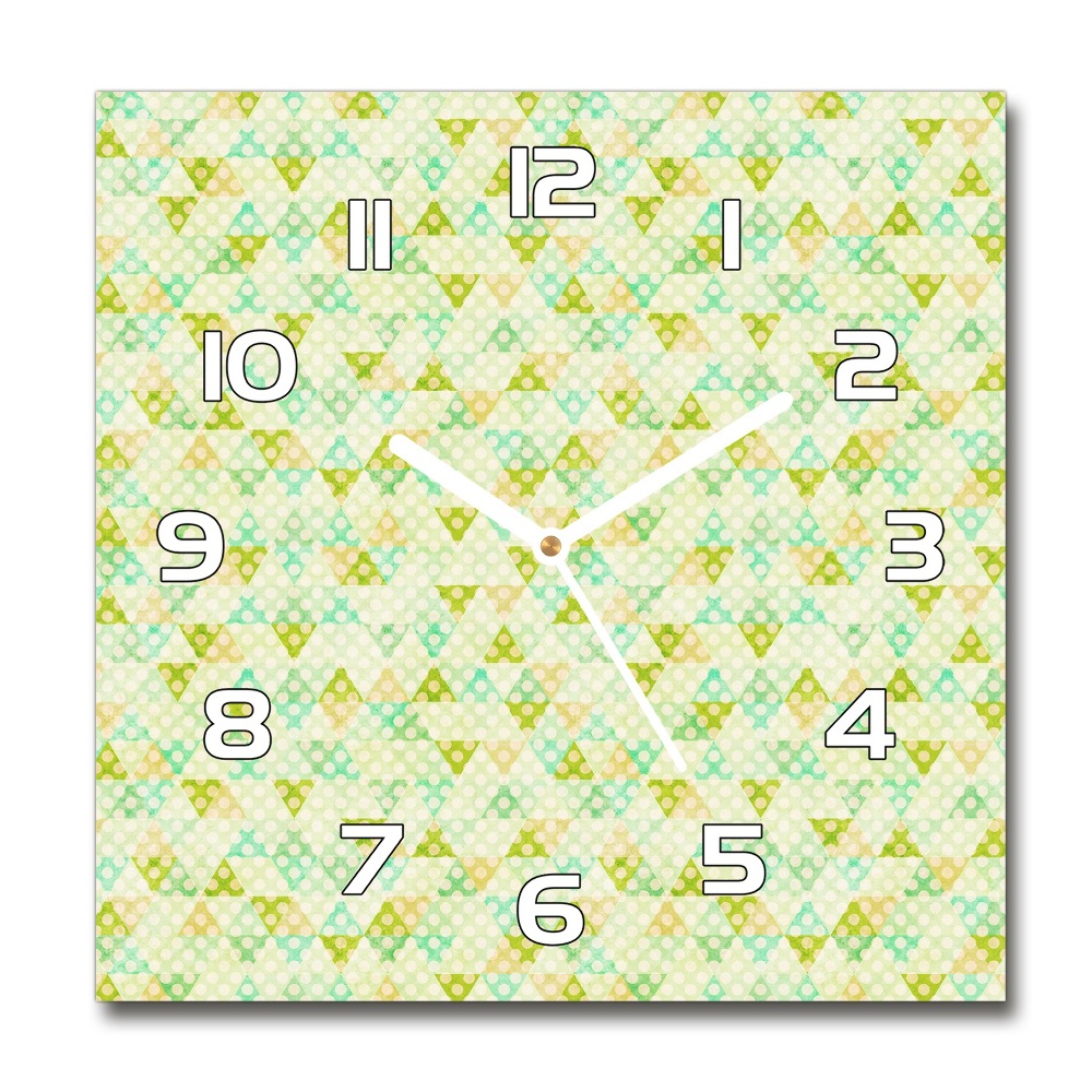 Square wall clock Geometric background