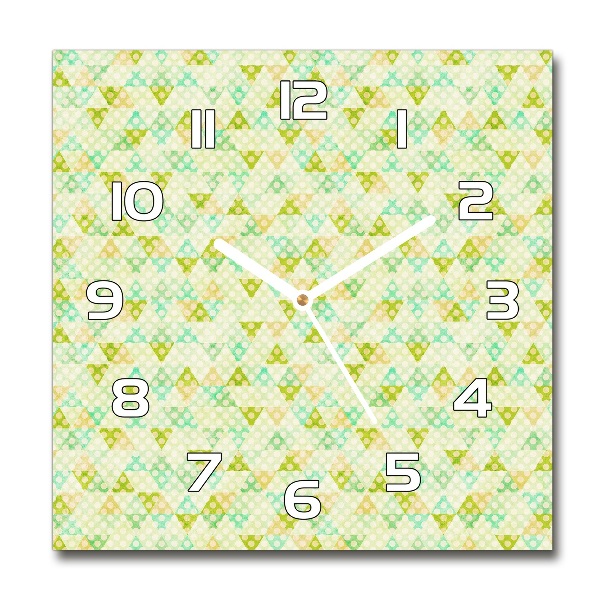 Square wall clock Geometric background