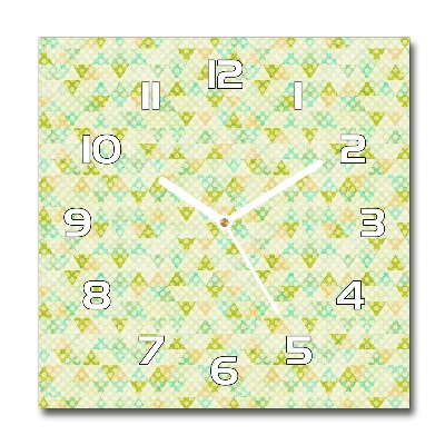 Square wall clock Geometric background