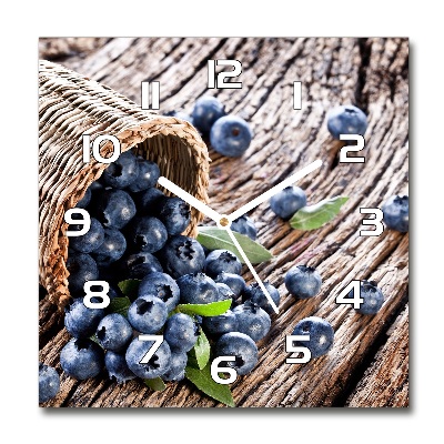 Square wall clock Berries in the basket