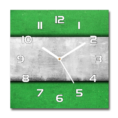 Square wall clock Green wall