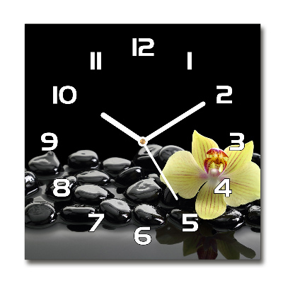 Square wall clock Orchid