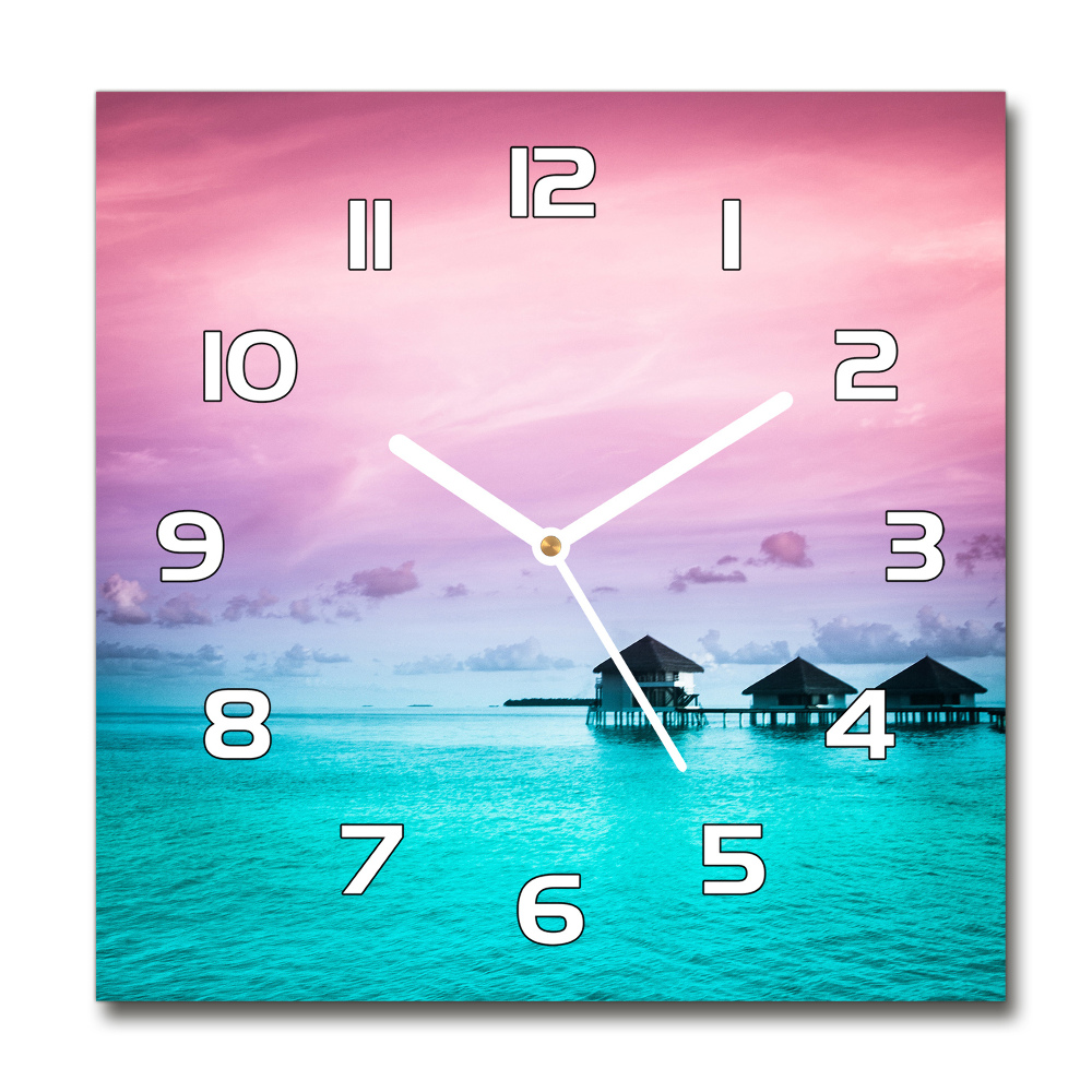 Square wall clock Bungalowy by the water