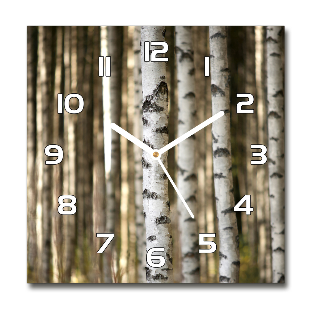 Square kitchen clock Birch