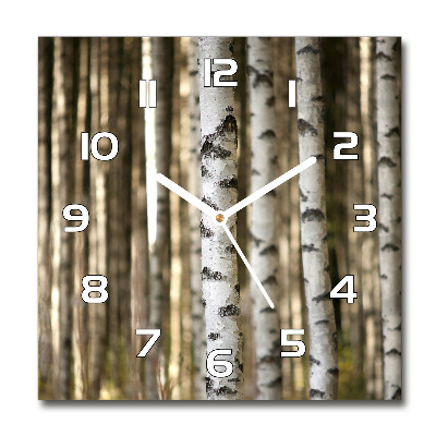 Square kitchen clock Birch