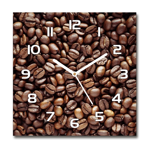 Square wall clock Coffee beans