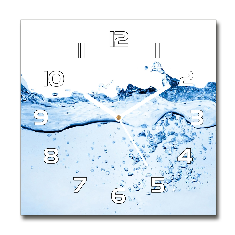 Square wall clock Water