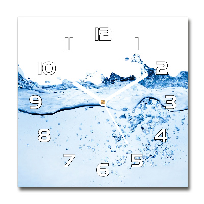 Square wall clock Water