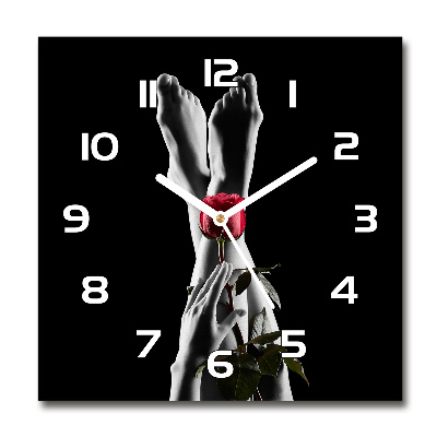 Square kitchen clock Rose and feet