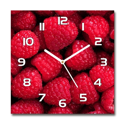 Square wall clock Raspberries