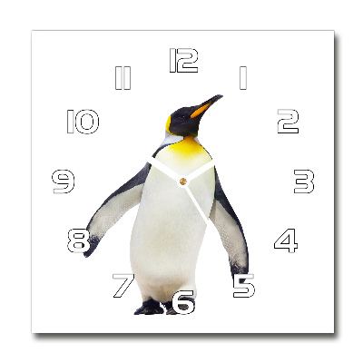 Square wall clock Penguin