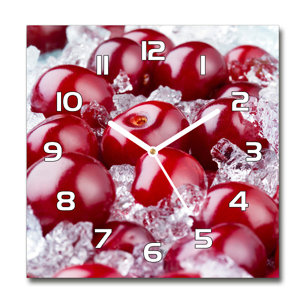 Square wall clock Frozen cherry