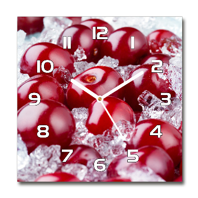 Square wall clock Frozen cherry